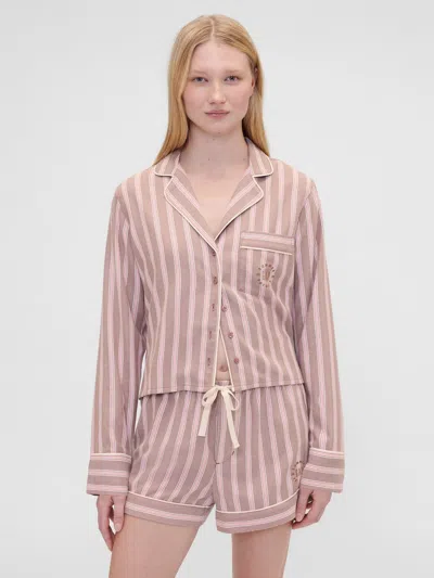 Gap × Summer Fridays Relaxed Flannel Stripe Pj Shirt