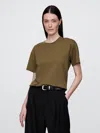 Gap Supima® Cotton Relaxed T-shirt In Bracken Olive Green