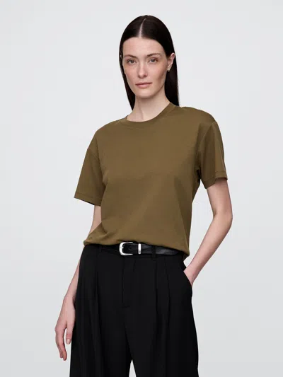 Gap Supima® Cotton Relaxed T-shirt In Bracken Olive Green