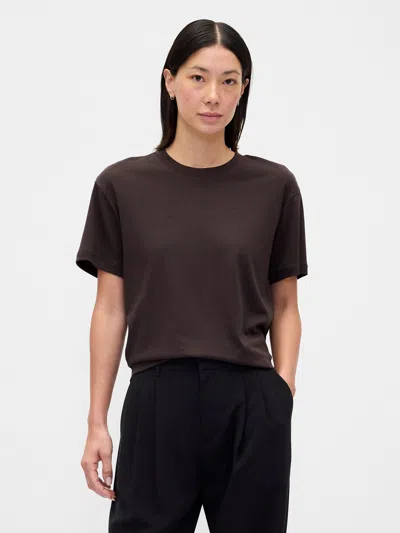 Gap Supima® Cotton Relaxed T-shirt In Brown