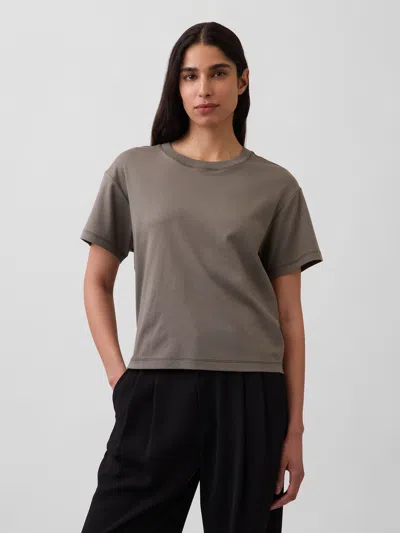 Gap Supima® Cotton Relaxed T-shirt In Brown