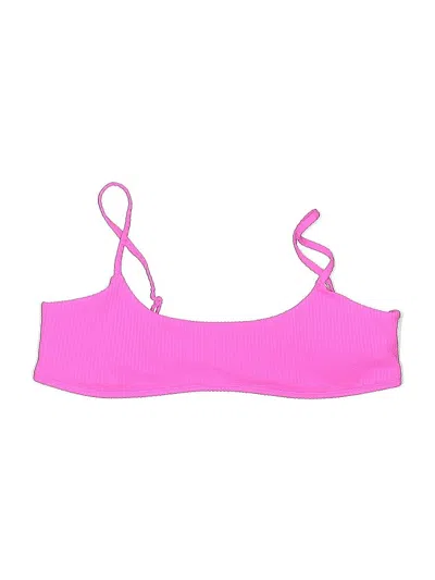 Pre-owned Gap Swimsuit Top Pink Solid Pattern Swimwear