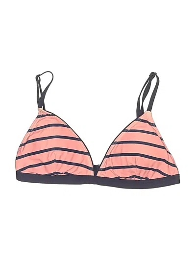 Pre-owned Gap Swimsuit Top Pink Stripes Pattern Swimwear