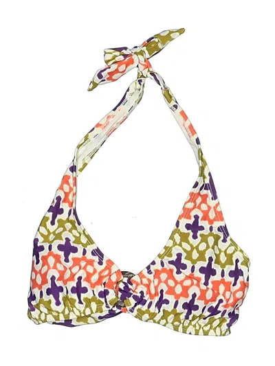 Pre-owned Gap Swimsuit Top Purple Print Pattern Swimwear