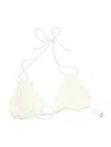 Gap Swimsuit Top White Solid Pattern Swimwear In White
