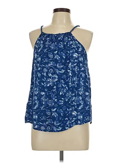 Pre-owned Gap Tank Top Blue Halter Neckline Tops