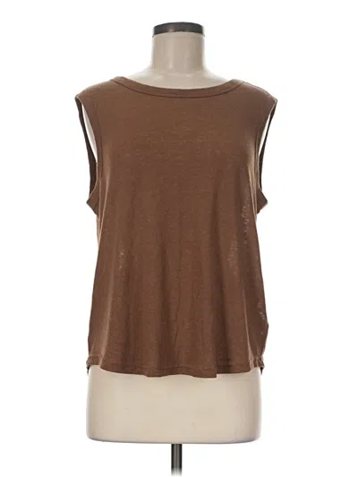 Pre-owned Gap Tank Top Brown Strapless Neckline Tops