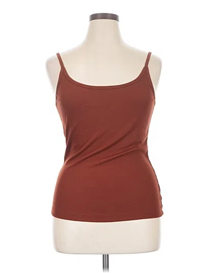 Pre-owned Gap Tank Top Brown Strapless Neckline Tops