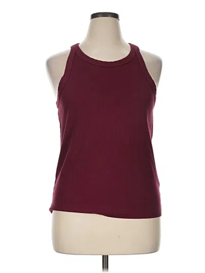 Pre-owned Gap Tank Top Burgundy Halter Neckline Tops