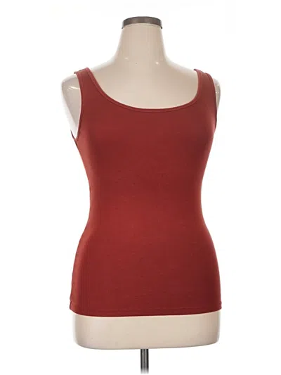 Pre-owned Gap Tank Top Burgundy Strapless Neckline Tops