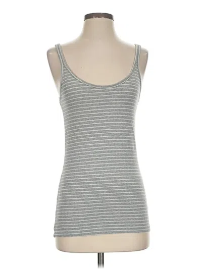 Pre-owned Gap Tank Top Gray Stripes Pattern Tops