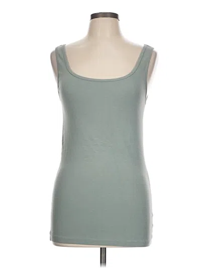 Pre-owned Gap Tank Top Green Square Neckline Tops