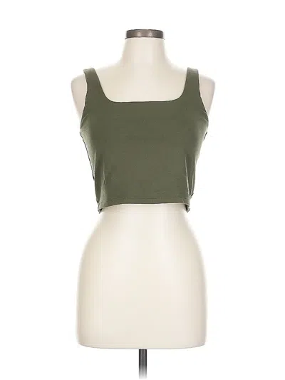 Pre-owned Gap Tank Top Green Strapless Neckline Tops