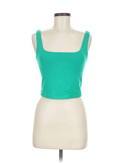 Pre-owned Gap Tank Top Green Strapless Neckline Tops