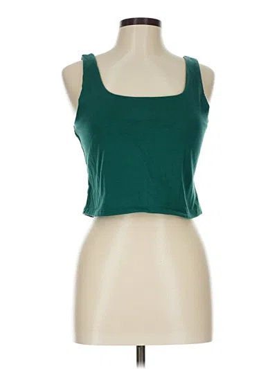 Pre-owned Gap Tank Top Green Strapless Neckline Tops