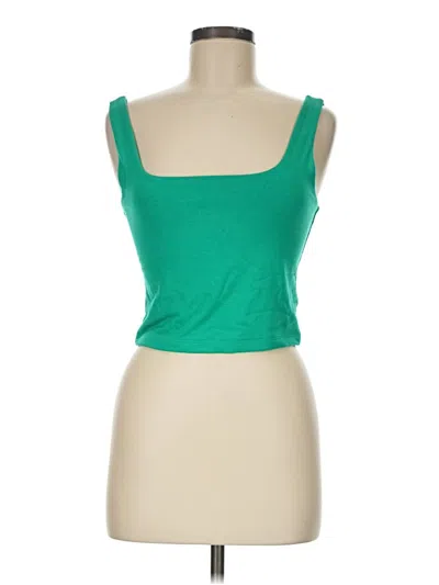 Pre-owned Gap Tank Top Green Strapless Neckline Tops