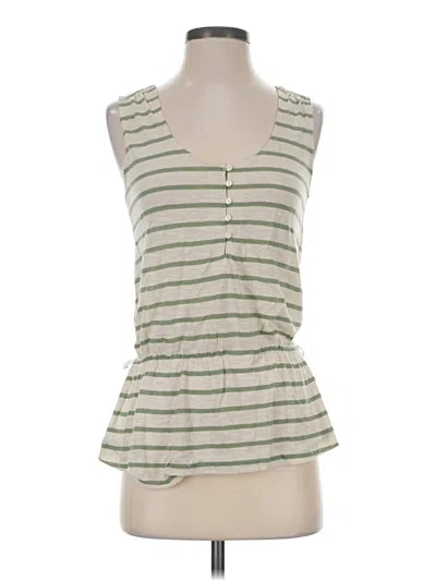 Pre-owned Gap Tank Top Green Strapless Neckline Tops