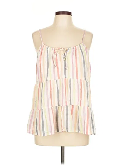 Pre-owned Gap Tank Top Ivory Halter Neckline Tops In White