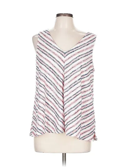 Pre-owned Gap Tank Top Ivory Plunge Neckline Tops In White