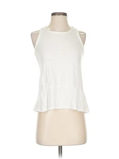 Pre-owned Gap Tank Top Ivory Scoop Neck Tops In White