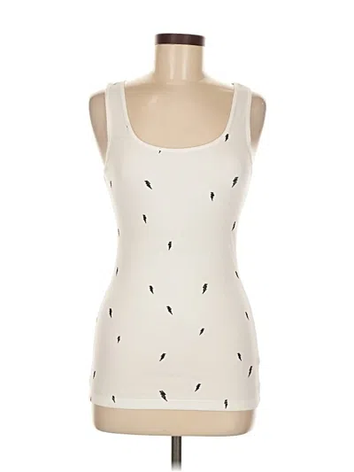 Pre-owned Gap Tank Top Ivory Square Neckline Tops In White