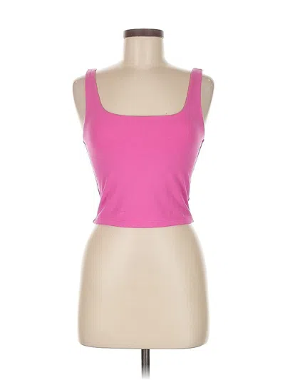 Pre-owned Gap Tank Top Pink Solid Pattern Tops