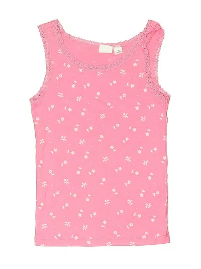 Pre-owned Gap Kids' Tank Top Pink Sweetheart Neckline Tops