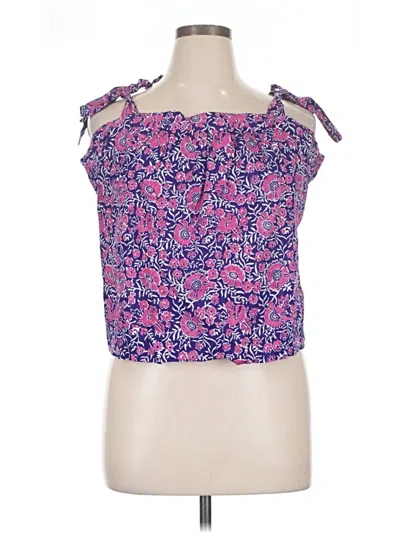 Pre-owned Gap Tank Top Purple Strapless Neckline Tops