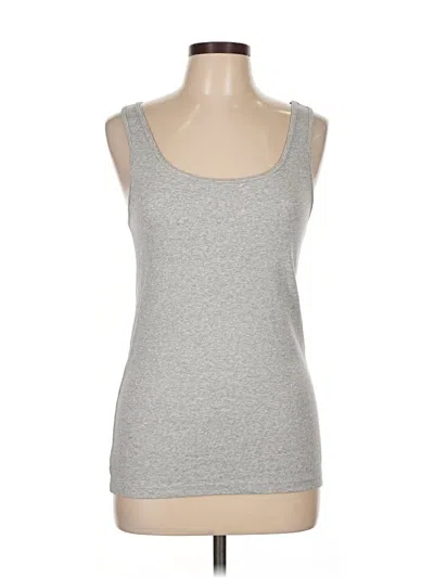 Pre-owned Gap Tank Top Silver Strapless Neckline Tops