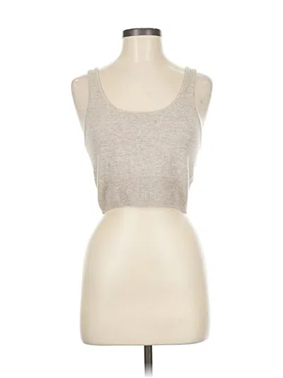 Pre-owned Gap Tank Top Silver Strapless Neckline Tops