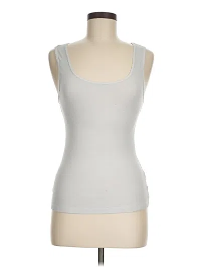 Pre-owned Gap Tank Top Silver Strapless Neckline Tops
