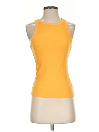 Pre-owned Gap Tank Top Yellow Halter Neckline Tops