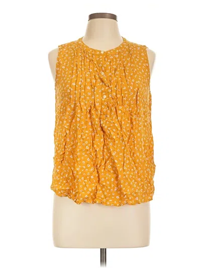 Pre-owned Gap Tank Top Yellow Halter Neckline Tops