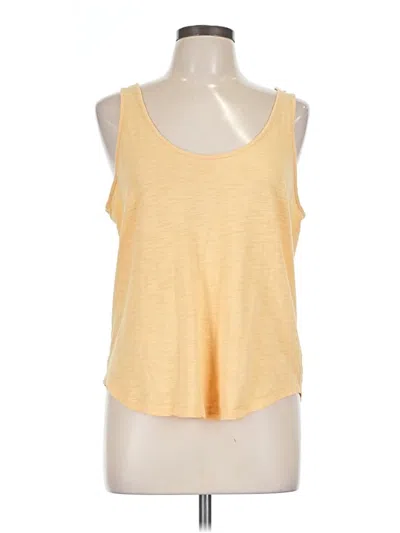 Pre-owned Gap Tank Top Yellow Halter Neckline Tops