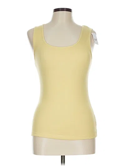 Pre-owned Gap Tank Top Yellow Strapless Neckline Tops