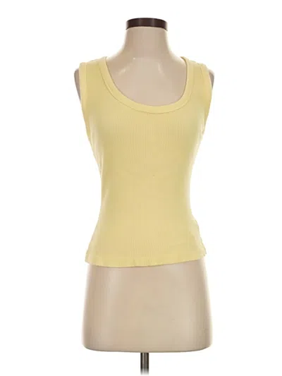 Pre-owned Gap Tank Top Yellow Strapless Neckline Tops