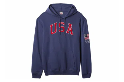 Pre-owned Gap Team Usa Hoodie Washed Navy