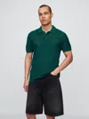 Gap Textured Crochet Polo Shirt Shirt