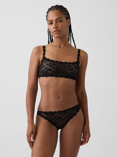 Gap Textured Lace Bralette In Black