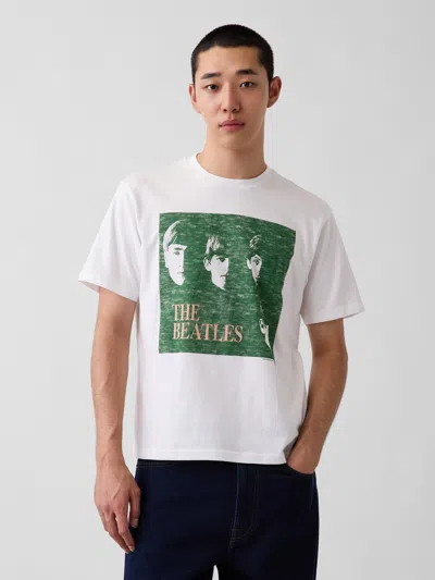 Gap The Beatles Relaxed Graphic T-shirt In Off White
