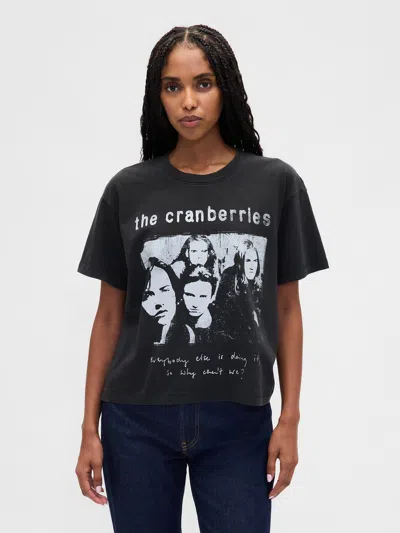 Gap The Cranberries Relaxed Graphic T-shirt In Black