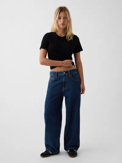 Gap The Hailey Extra Baggy Jean In Medium Indigo