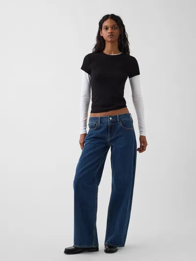 Gap The Hailey Low Rise Loose Jean In Blue