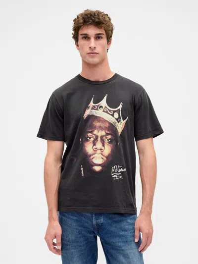 Gap The Notorious B.i.g. Relaxed Graphic T-shirt In Black