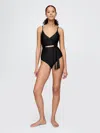 Gap Tie-knot Cutout One-piece Swimsuit In Black