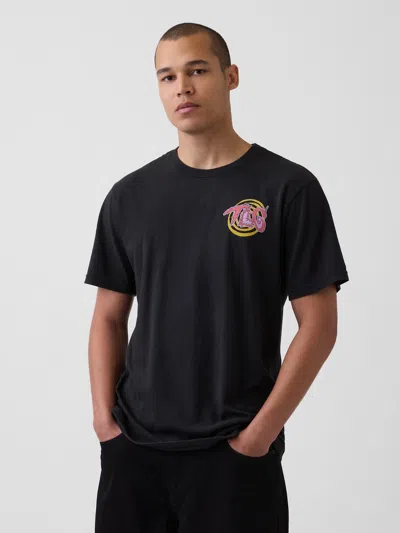 Gap Tlc Relaxed Graphic T-shirt In Black