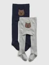 Gap Toddler Bear Tights (2-pack) In Navy Blue