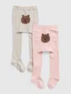 Gap Toddler Bear Tights (2-pack) In Pink Standard