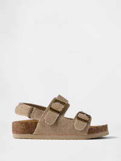 Gap Babies' Toddler Buckle Cork Sandals In Khaki