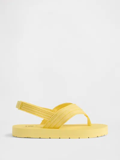Gap Kids' Toddler Canvas Flip Flops In Yellow